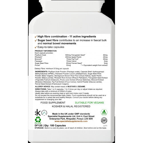 Dietary Fibre Complex Multi Fibre Blend 100 Capsules