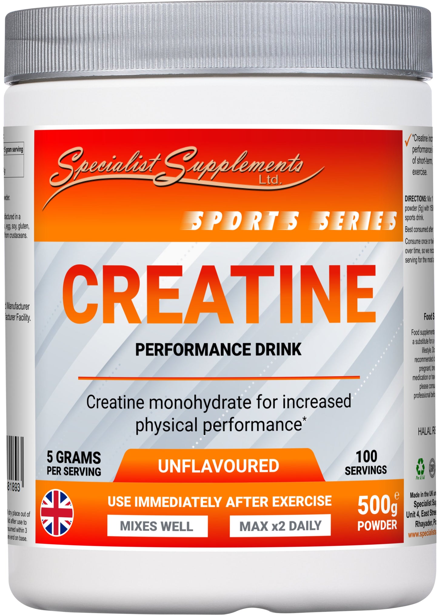 Pure Creatine Monohydrate | 500g Powder